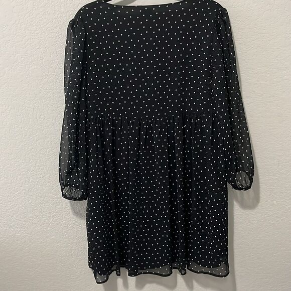 ARITZIA Sunday Best Black Polka Dot Mini Dress, Size M - Picture 5 of 8